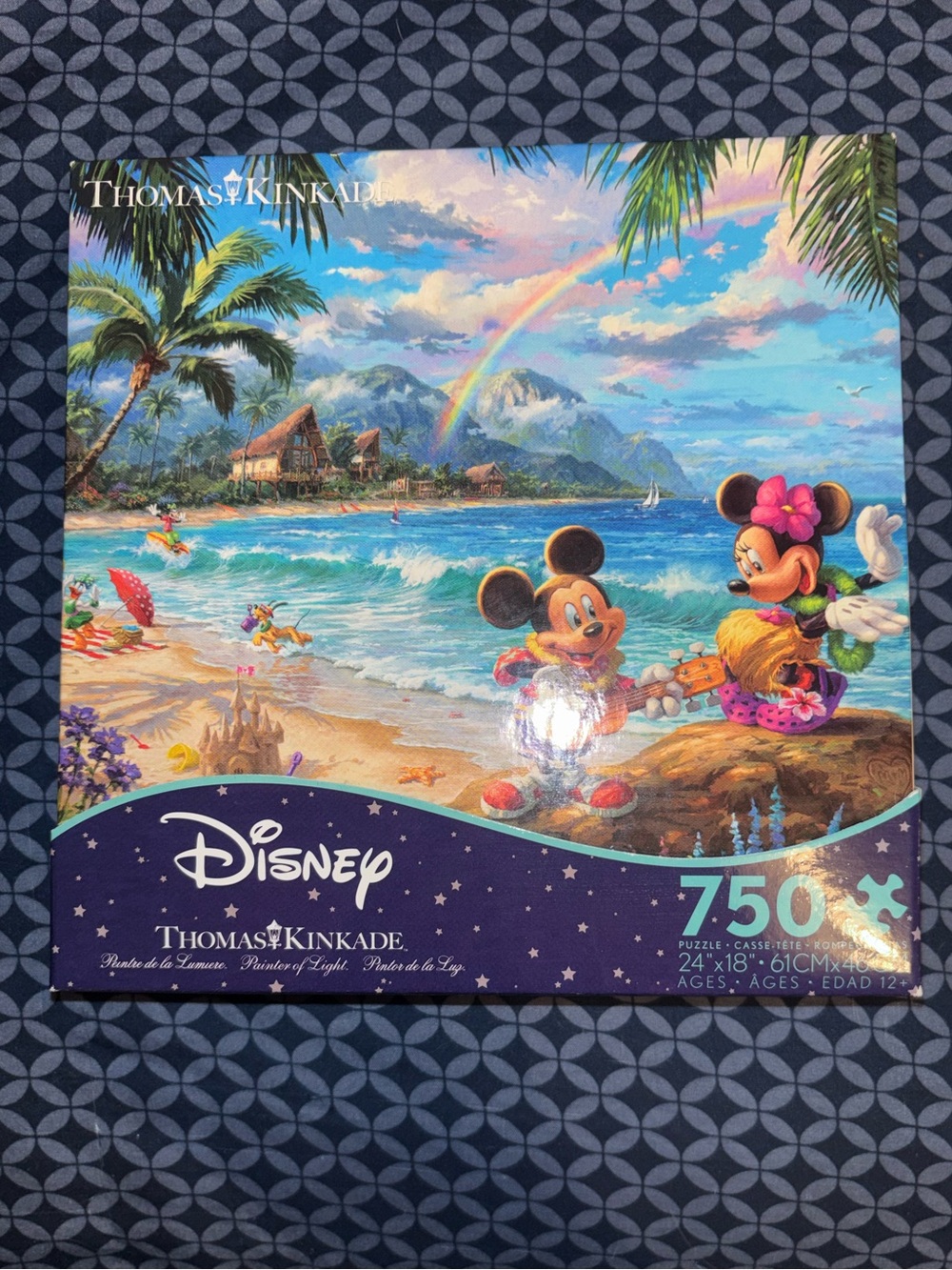 Disney Thomas Kinkade Mickey & Minnie Beach Scene Puzzle -750 piece